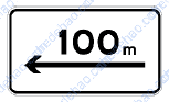 向左100m