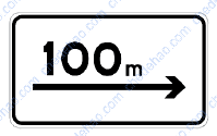 向右100m